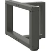 Kavos staliuko kojelės, T formos, 2 vnt., antracito spalvos, 40x25x(30-31) cm, plienas