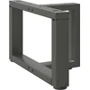 Kavos staliuko kojelės, T formos, 2 vnt., antracito spalvos, 50x25x(30-31) cm, plienas