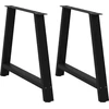 Kavos staliuko kojelės, A formos, 2 vnt., juoda, 90x(72-73)cm