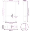Kavos staliuko kojelės, antracito, 2 vnt., 38x(42-43)cm