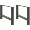 Kavos staliuko kojelės, antracito, 2 vnt., 70x(42-43)cm