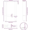 Kavos staliuko kojelės, balta, 2 vnt., 38x(42-43)cm, plienas