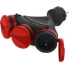 KEL Kištukinis skirstytuvas 3 lizdai be 16A 250V IP54 juoda/raudona GN-X3/54 W-01152