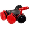 KEL Kištukinis skirstytuvas 3 lizdai be 16A 250V IP54 juoda/raudona GN-X3/54 W-01152