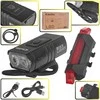 KELTIN Vandeniui atspari dviračio lemputė USB IPX4 – rinkinys priekis (800lm/900mAh) + galas (120lm/120mAh) (120)