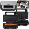 Sumuštinių keptuvas Adler sumuštinių keptuvė 2 viename | AD 3073 | 1000 W | Lentelių skaičius 2 | Nerūdijantis plienas/Juodas