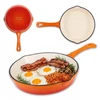Atusa emaliuota ketaus keptuvė 20 cm HAGE oranžinė DR20-oranžinė