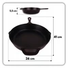 Keptuvė Atusa Emaliuota ketaus keptuvė 26 cm HAGE juoda matinė (DR10-blackmatt)