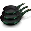 3 GRANITINIŲ KEPUČIŲ RINKINYS 20/24 / 28CM BERLINGER HAUS METALLIC EMERALD BH-6168