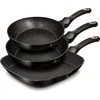 3 DALIES KELIŲ RINKINYS 20/24 / 28cm BERLINGER HAUS Juodas ROSE BH-6156