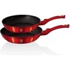 2 GRANITINĖS KELIŲ RINKINYS 22/26CM BERLINGER HAUS METALLIC LINE BURGUNDY BH-1612-NF