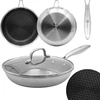 Keptuvė Brunbeste Keptuvė plieninė su dangteliu indukcija NON-STICK plaster miodu 26CM BRUNBESTE BB-5555