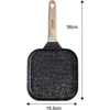 PATELNIA GRILLOWA 18 X 18CM MARMURKOWA KLAUSBERG KB-7810 Juoda