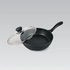 Keptuvė Maestro Keptuvė su dangteliu indukcija gaz 20cm juoda MAESTRO MR-1205-20