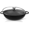 Orion Wok keptuvė GRANDE 32 cm granitinė su stikliniu dangteliu