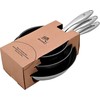 Keptuvė Shiori Shiori Stainless Steel 304 komplektas patelni su powłoką ceramiczną indukcija 20 cm, 24 cm, 28 cm