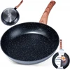 Keptuvė Vilde Juodas&amp;amp;Wood 26 cm aliuminė su granitine danga