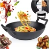 Ketaus wok keptuvė Vilde Cast Line 32 cm, juoda