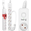 Kerg KERG plėtiklis su perjungimu -6 socket-baltas-3m-16A-H05VV-F-3x1.5mm2