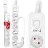 Kerg KERG plėtinys su perjungimu -6 socket-baltas-10m-16A-H05VV-F-3x1.5mm2