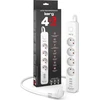 Kerg KERG su komutatoriumi -3USB-baltas-pilka-5m-16A-H05VV-F-3x1.5mm2