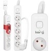 HSK DATA Kerg M02402 5 Įžeminti lizdai - 1 5m maitinimo juosta su 3x1 5mm2 kabeliu 16A