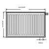 Kermi Thermo X2 radiatorius profile- V 22 600x1400mm kairėje FTV220601401L1K