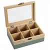 Kesper Bamboo TeeBox su 6 skyreliais, bambukinė, FSC, žalia