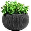 Keter COZIES KNIT gėlių vazonas - šviesiai rudas