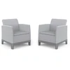 Keter Garden chairs 2 pcs. Scandi Form light pilkas/dark steel pilkas