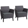 Keter Garden chairs 2pcs. Salemo Duo pilkas