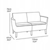 Keter Garden sofa for two Salemo 2 Seater Sofa beige