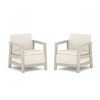 Keter Garden chairs 2 pcs. Scandi Linea pebble pilkas/light beige