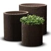 Keter CYLINDER S+M+L vazonų komplektas - Ruda