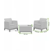 Keter Sodo baldų komplektas Scandi Forma Balcony Set pebble pilkas/light beige