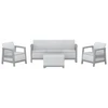 Keter Sodo baldų komplektas Scandi Linea 3 Seater Set light pilkas/dark steel pilkas