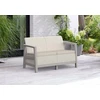 Keter Sodo sofa dvivietė Scandi Linea 2 Seater Sofa pilka kiaušinio/lengva smėlio (8711245162515)