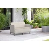 Keter Two-seater garden sofa Scandi Form 2 Seater Sofa pebble pilkas/light beige