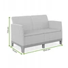 Keter Two-seater garden sofa Scandi Form 2 Seater Sofa pebble pilkas/light beige