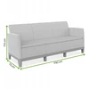 Keter Two-seater garden sofa Scandi Form 3 Seater Sofa pebble pilkas/light beige