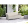 Keter Two-seater garden sofa Scandi Form 3 Seater Sofa pebble pilkas/light beige