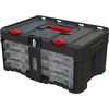 Įrankių dėžė - KETER Stack'N'Roll su 3 organizatoriais Juoda