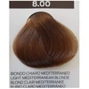 Intercosmo Voila 3C Intense Permanent Hair Dye 8.00 Light Mediterranean Skirtas šviesiems plaukams, 60 ml