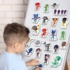 Lean Toys Magnetinių lipdukų rinkinys PJ Masks, 22 vnt.
