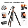 K&F CONCEPT anglies pluošto fotoaparato trikojis su hidrauline galvute, 173 cm, KF09.158
