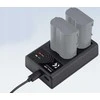 Kf Concept Dvigubas USB įkroviklis, skirtas LP-E17, LPE17, Canon Eos RP M3, M5, M6 77d 800d 8000d / 5AC2628.0008
