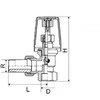 KFA 1 / 2 "750- 160- 15 kampinis radiatoriaus vožtuvas
