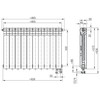 KFA aliuminio radiatorius G500F / D (789-101-44)