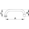 Kiaulės Hydroland U.3 / 4 "L-130MM / / WL.3 / 4.U.130. B
