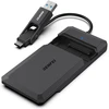 Aukey BENFEI SSD disko korpusas 2,5 colio SATA USB-C USB-A su UASP SATA III palaikymu, juodas